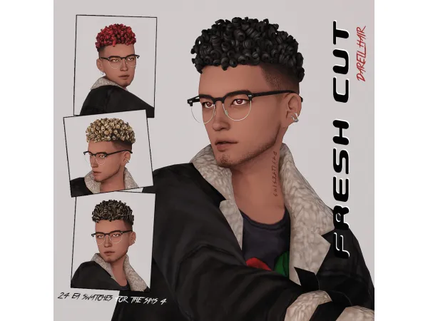 FRESH CUT SET - Darell Hair by daylifesims