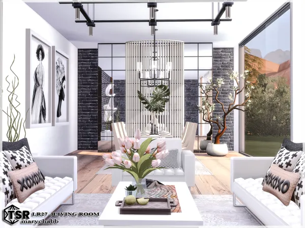 Alpha LR27 Living Room by marychabb - The Sims 4 Custom Content