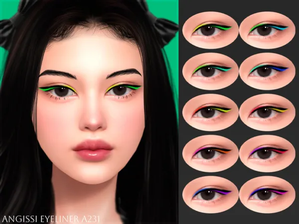 Mix Eyeliner A231 by thesimsresource - The Sims 4 Custom Content