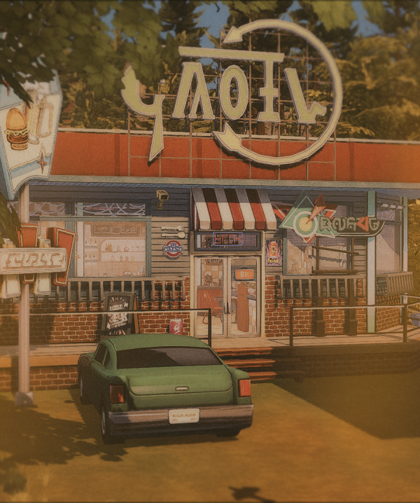 Maxis Match Diner NOCC Copperdale by simsfinds - The Sims 4 Custom Content