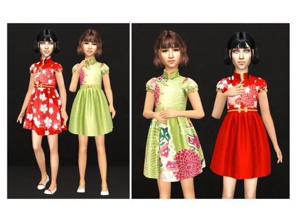 CF Set_AsiaDress - The Sims 2 Custom Content