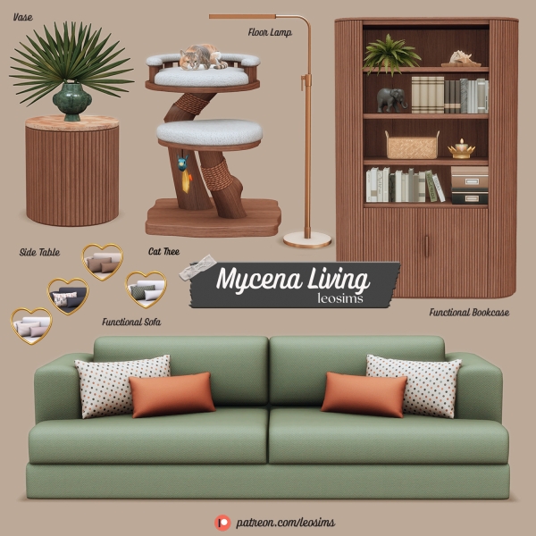 Mix Mycena Living by leosims4cc - The Sims 4 Custom Content