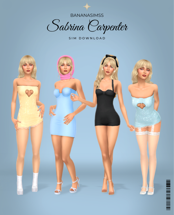 Maxis Match Sabrina Carpenter Sim Download by simsfinds - The Sims 4 Custom Content