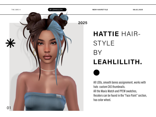 Maxis Match Hattie Hairstyle by simsfinds - The Sims 4 Custom Content