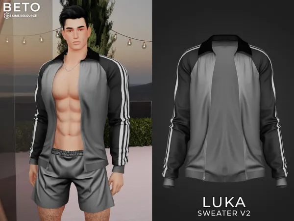 Alpha Luke (Top V2) by Beto - The Sims 4 Custom Content