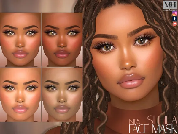 Alpha Sheila Face Mask N115 - The Sims 4 Custom Content
