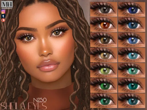 Alpha Sheila Eyes N250 by magichandcc - The Sims 4 Custom Content