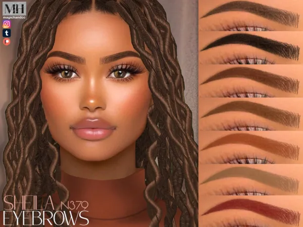 Alpha Sheila Eyebrows N379 by magichandcc - The Sims 4 Custom Content