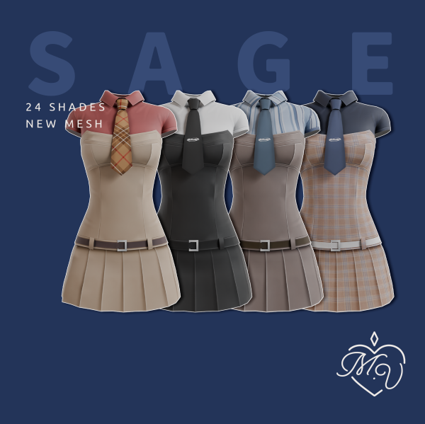 Maxis Match Sage Dress by simsfinds - The Sims 4 Custom Content