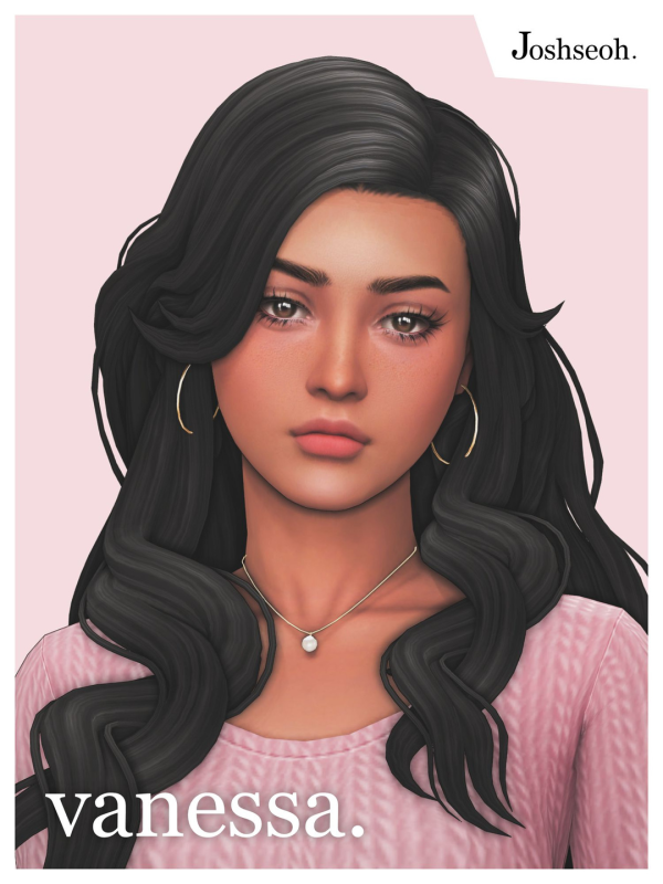 Maxis Match Vanessa Hair by simsfinds - The Sims 4 Custom Content