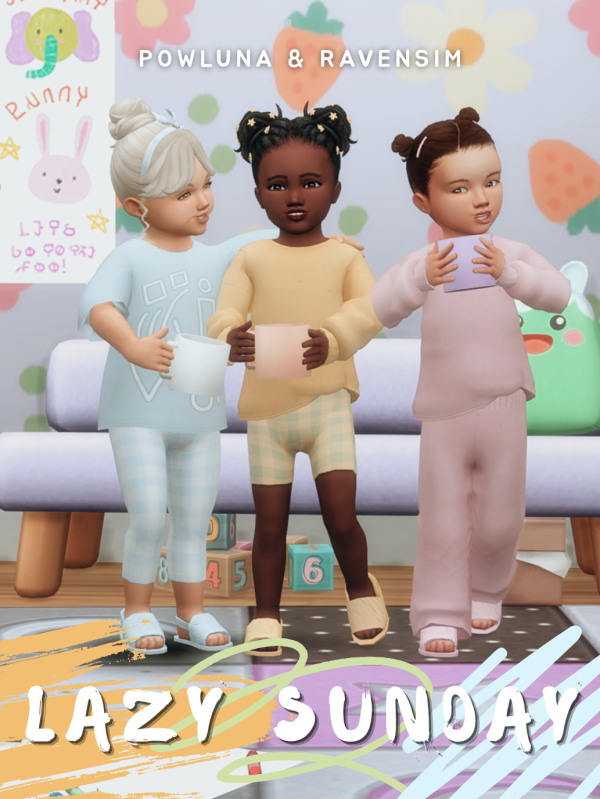 Maxis Match Lazy Sunday Set by simsfinds - The Sims 4 Custom Content