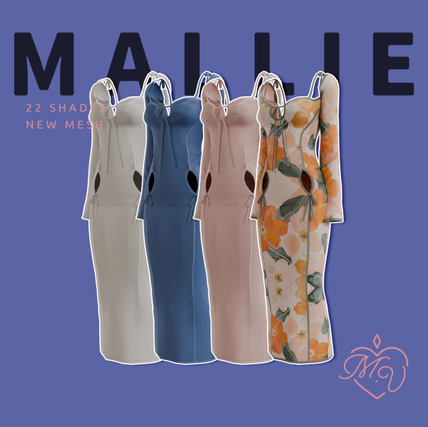 Maxis Match Mallie Dress by simsfinds - The Sims 4 Custom Content