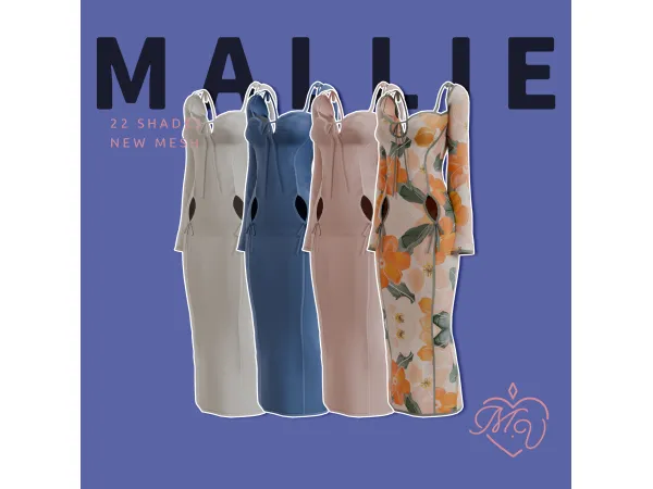 Maxis Match Mallie Dress by MissValentine - The Sims 4 Custom Content