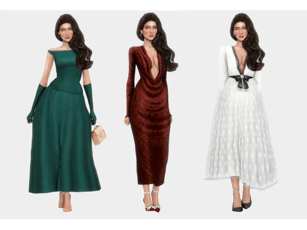 Maxis Match Formal Holiday Party Lookbook by simsfinds - The Sims 4 Custom Content