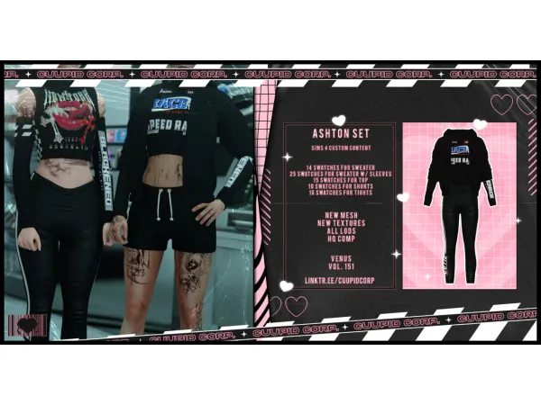 Alpha cuupid corp ashton outfit - The Sims 4 Custom Content