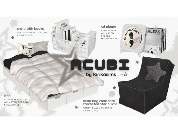 Maxis Match acubi set by kirikasims - The Sims 4 custom content