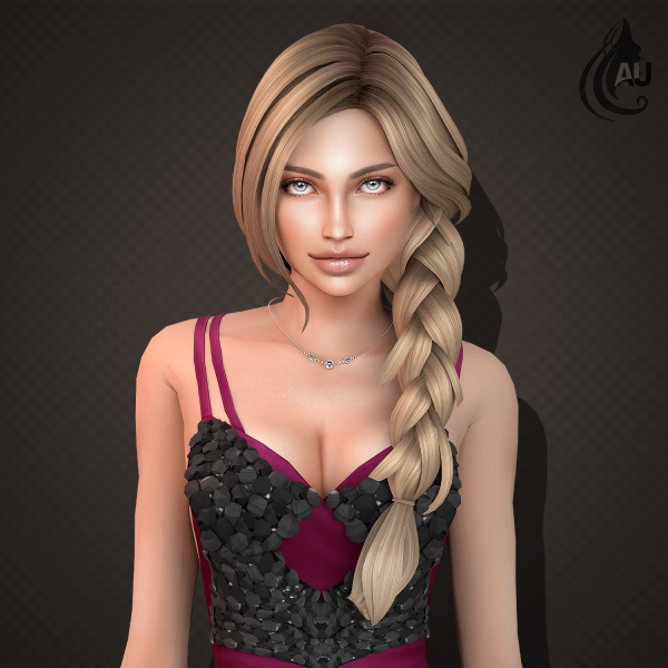Mix Kelsa maxis mix hairstyle by aurum - The Sims 4 Custom Content