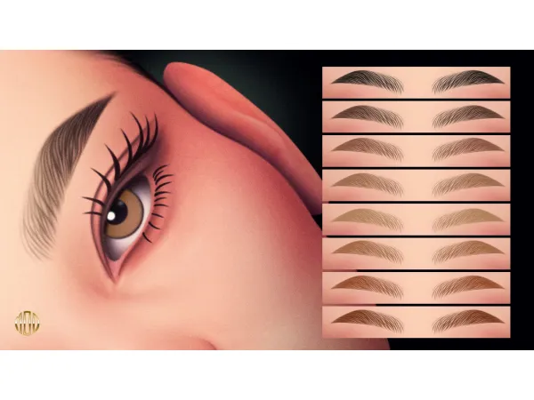 Maxis Match Soft Curve Brows MC7 V1 by Cosimetic - The Sims 4 Custom Content
