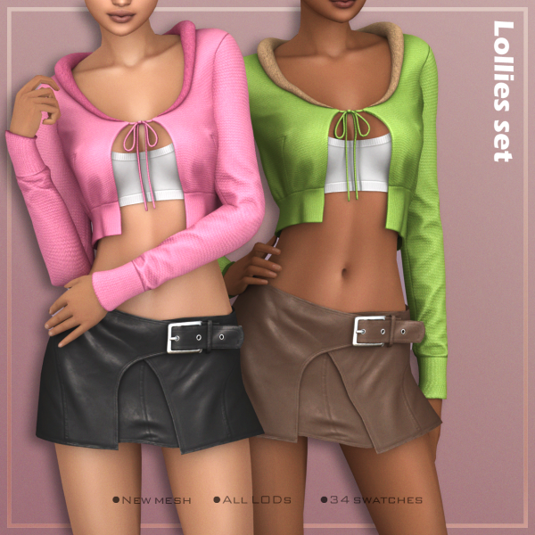 Alpha Belaloallure Lollie Set by simsfinds - The Sims 4 Custom Content