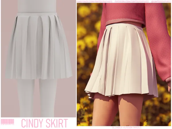 Alpha Cindy Skirt by simtographies - The Sims 4 Custom Content