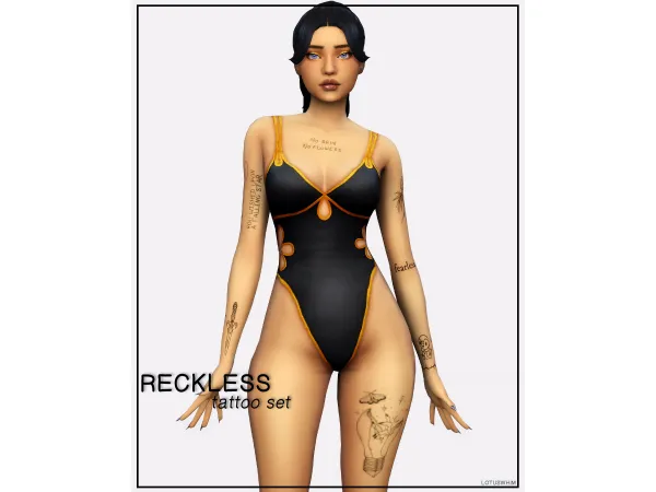 Mix Reckless Tattoo Set - The Sims 4 Custom Content
