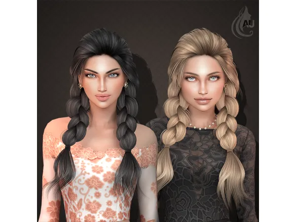 Alpha Marisa hairstyle - The Sims 4 Custom Content