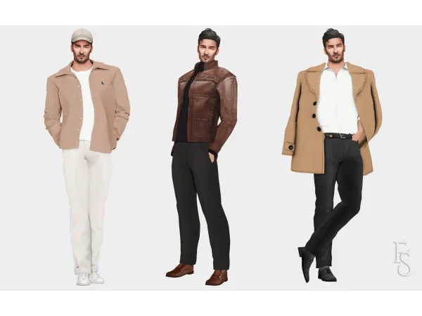Mix Mens Fall Lookbook by simsfinds - The Sims 4 Custom Content