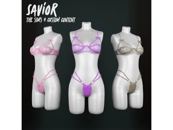 Alpha SO_Kiyomi Bikini Lace Set - The Sims 4 Custom Content