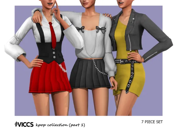 Maxis Match VICCS_KPOP COLLECTION PART 1 (TEEN ELDER) by viccs - The Sims 4 Custom Content