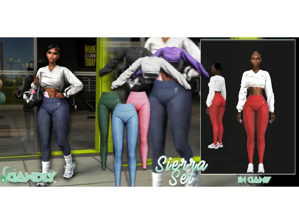 Alpha Sierra Gym Shark Set by simsfinds - The Sims 4 Custom Content
