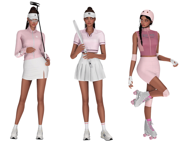 Mix Sport Outfits Lookbook by simsfinds - The Sims 4 Custom Content