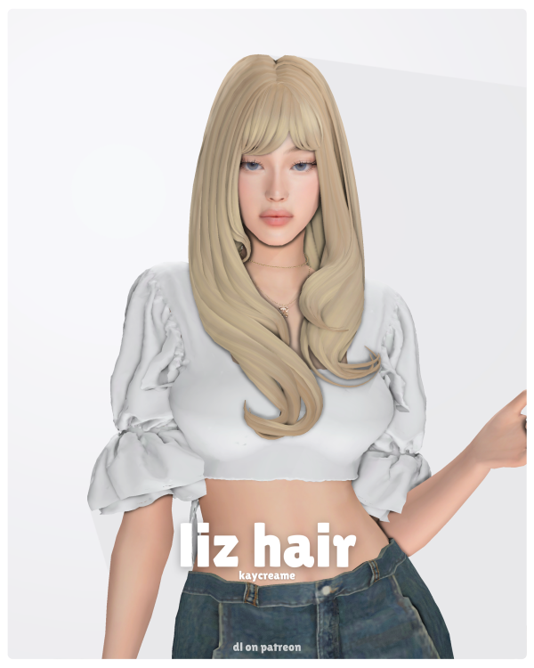 Maxis Match liz hair by simsfinds - The Sims 4 Custom Content