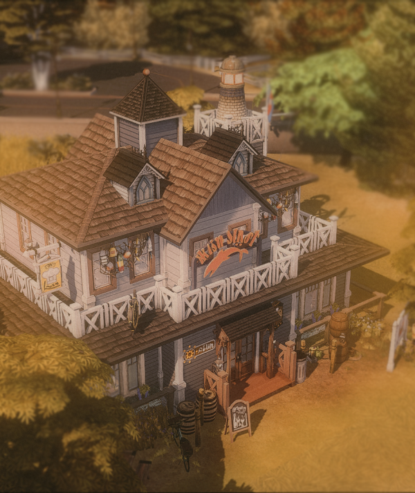 Maxis Match Brindleton Bay Bar Restaurant by simsfinds - The Sims 4 Custom Content