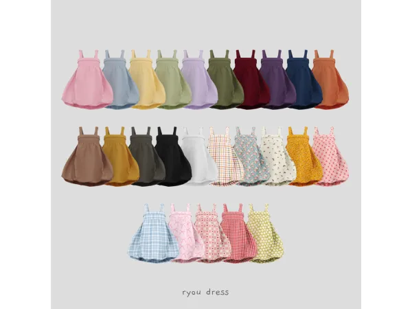 Maxis Match Ryou Dress and Bag by daisypixels - The Sims 4 Custom Content