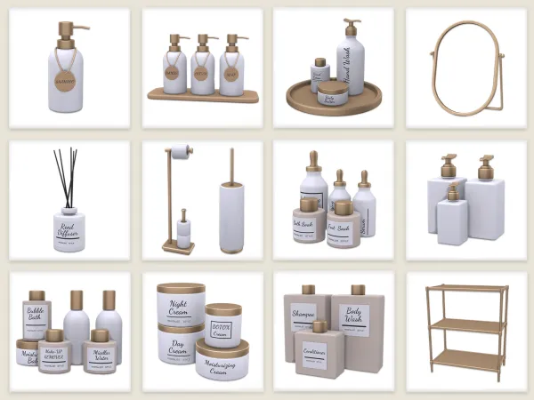 Maxis Match Modern Bathroom Part 2 Clutter - The Sims 4 Custom Content