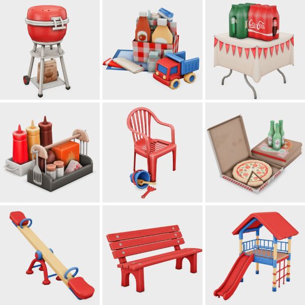 Maxis Match saturday grilling sims 4 finds by simsfinds - The Sims 4 Custom Content