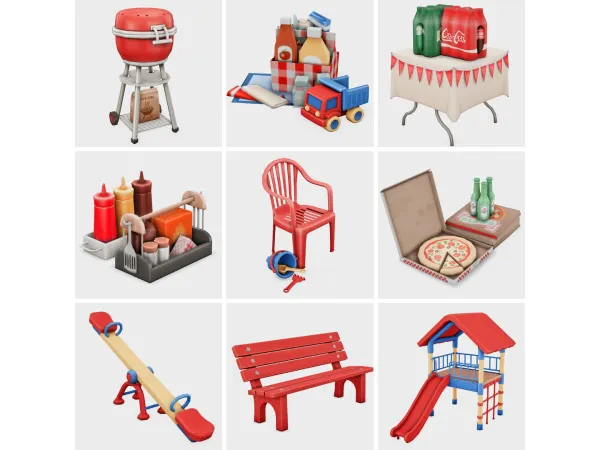 Maxis Match saturday grilling sims 4 finds by boujeesimss - The Sims 4 Custom Content