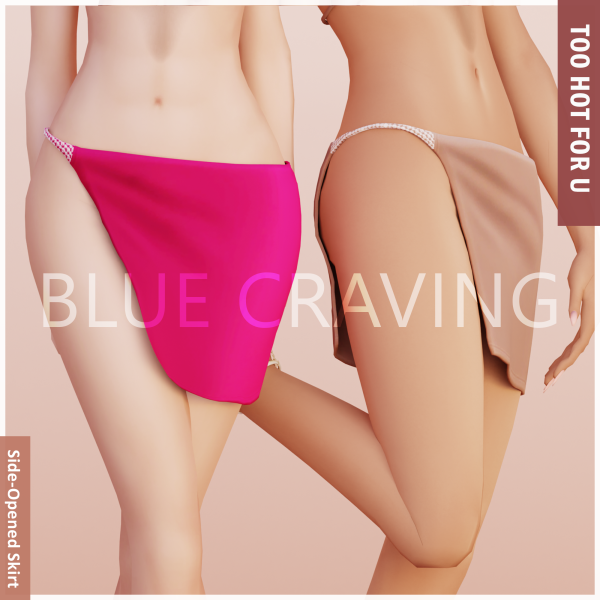 Maxis Match Blue Craving Side Opened Skirt by bluecraving - The Sims 4 Custom Content