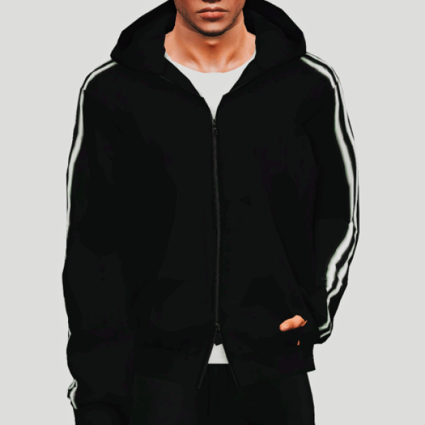 zip up with t shirt rona by simsfinds - The Sims 3 Custom Content