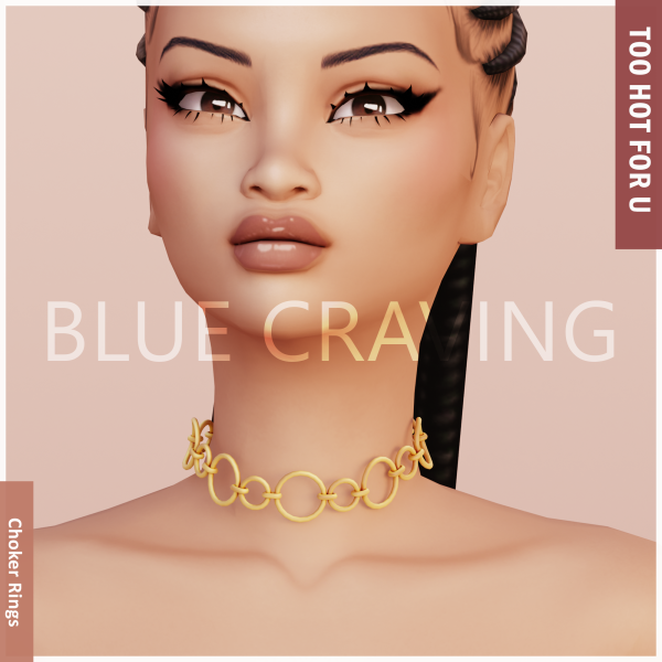 Maxis Match Blue Craving Choker Rings by bluecraving - The Sims 4 Custom Content