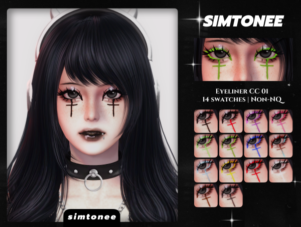 Maxis Match Simtonee Eyeline 01 by simsfinds - The Sims 4 Custom Content
