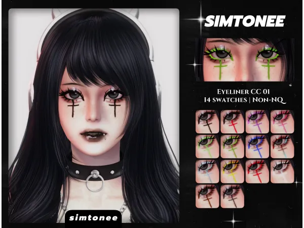 Maxis Match Simtonee Eyeline 01 - The Sims 4 Custom Content