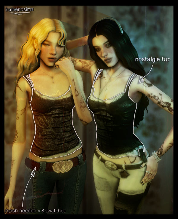 Maxis Match NOSTALGIE TOP by simsfinds - The Sims 4 Custom Content