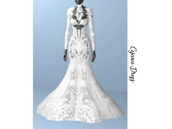 Alpha Cyana Dress by Faecontents - The Sims 4 Custom Content