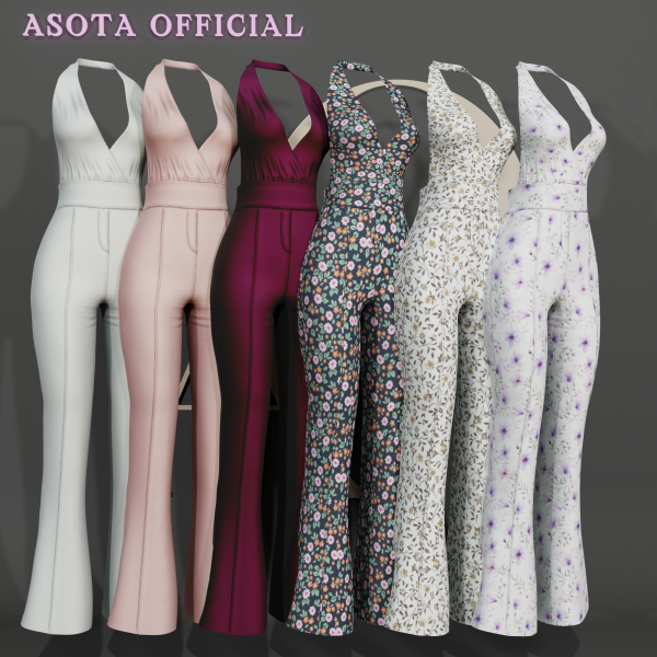 Alpha [ASOTA OFFICIAL] Rere Jumpsuit by asotaofficial - The Sims 4 Custom Content