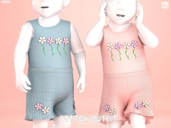 Alpha Cotton Outfit Infant Brsims - The Sims 4 Custom Content