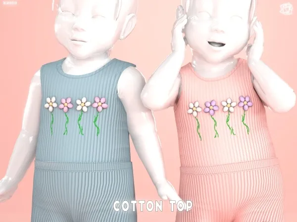 Alpha Cotton top Infant Brsims by bluerose-sims - The Sims 4 Custom Content