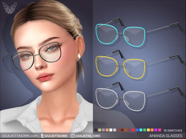 Alpha Amanda Glasses - The Sims 4 Custom Content