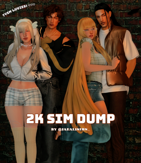 Maxis Match 2K SIM DUMP by simsfinds - The Sims 4 Custom Content