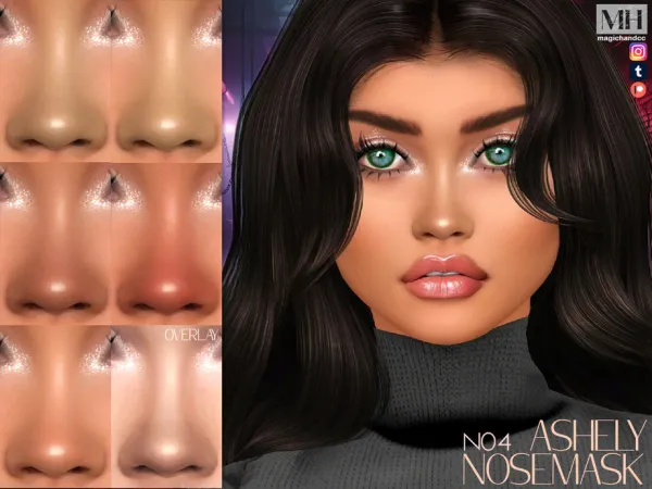 Alpha Ashely Nosemask N04 by magichandcc - The Sims 4 Custom Content